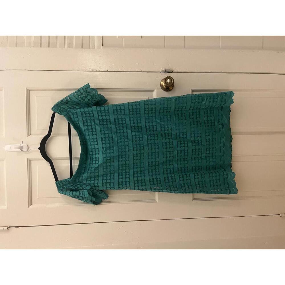 Trina Turk Teal Off-Shoulder Dress - Medium